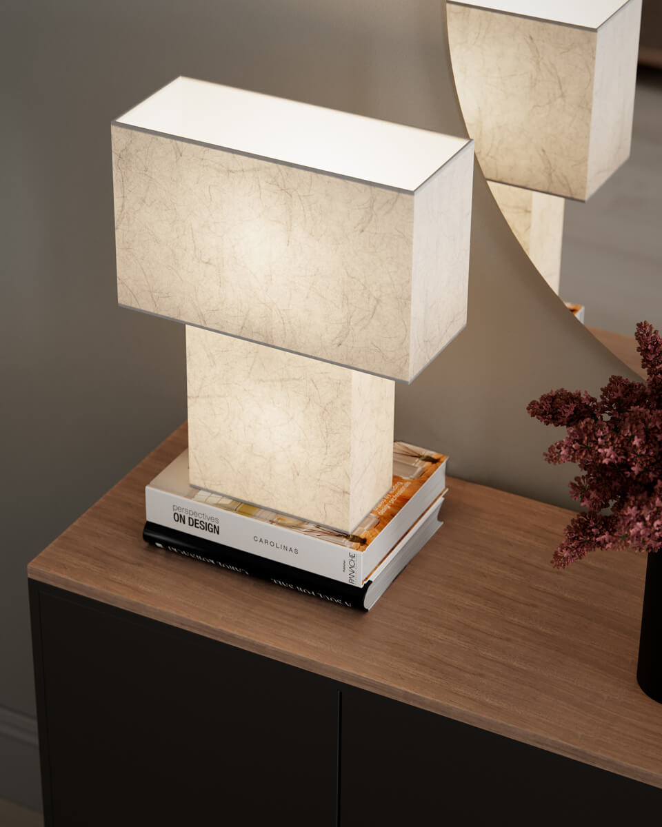 iSquare bordslampa H50 cm vit