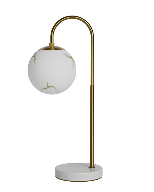 Bellagio bordlampa H60cm mässing/vit