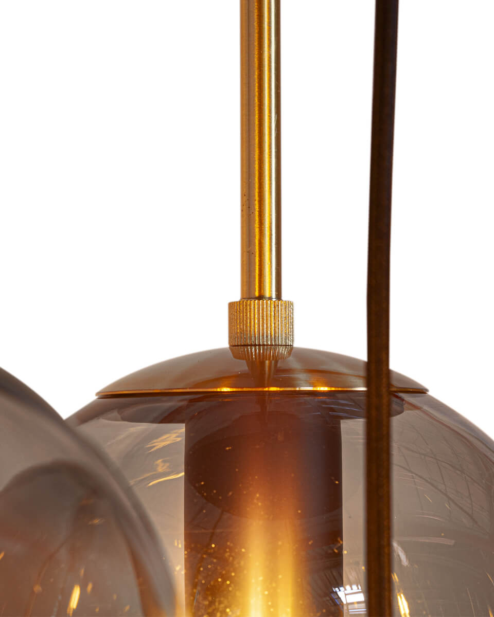 Laura taklampa Ø53 cm svart/rökgrå glas