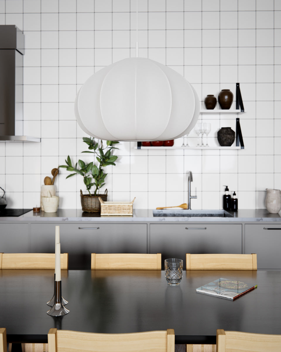 Ebba taklampa Ø60 cm vit
