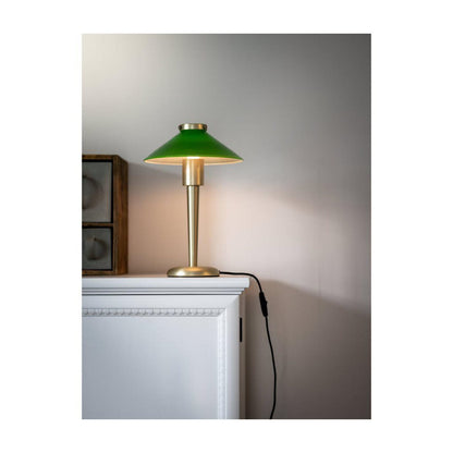 AUGUST bordslampa grön/mässing