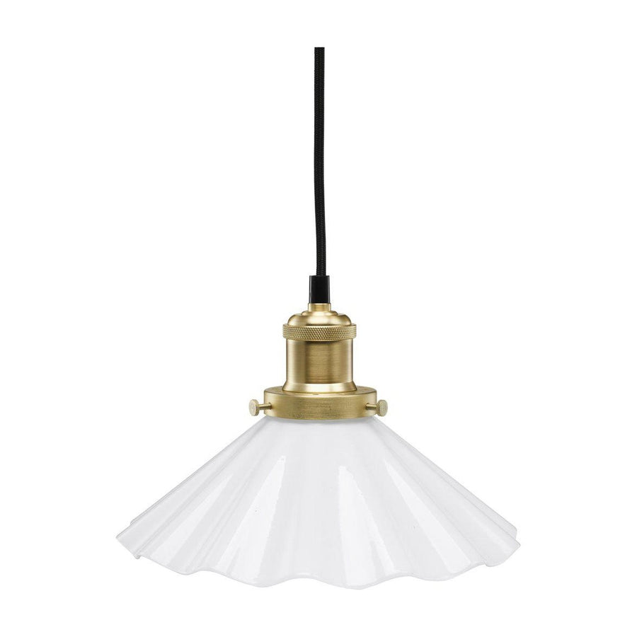 AUGUST fönsterlampa mässing/opal veckad 25cm