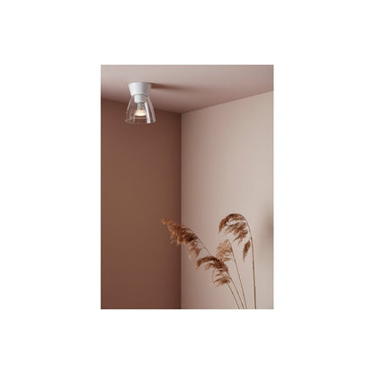 Bizzo plafond Ø16,5 blankvit/klar glas