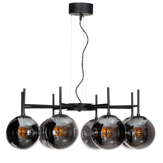 BOYLE taklampa 8-lågig svart