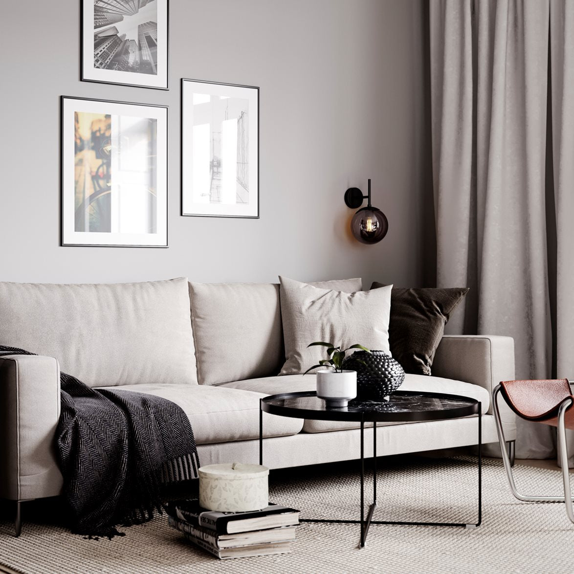 Boyle vägglampa svart