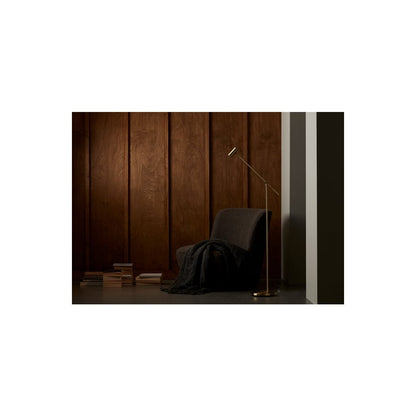 Cato golvlampa blankslipad mässing dimbar