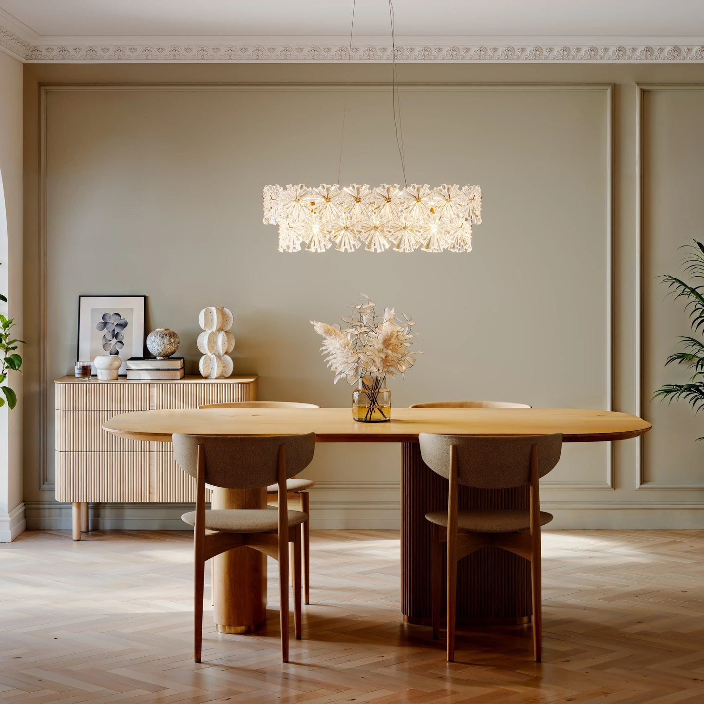 Lorraine bar taklampa L75cm mässing/klar