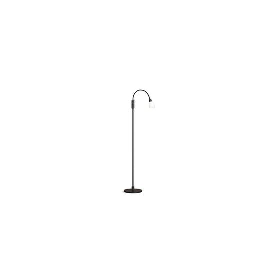Cut enkel golvlampa svart/opal glas