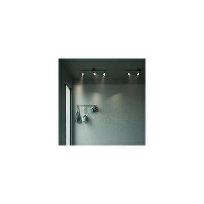 Cut spotlightskena 3 lampor svart/opal glas