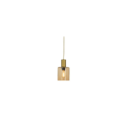 CYLINDER fönsterlampa matt mässing/amber