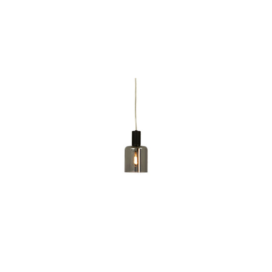 CYLINDER fönsterlampa svart/rök
