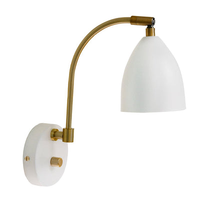 Deluxe vägglampa vit/mäss LED 3W