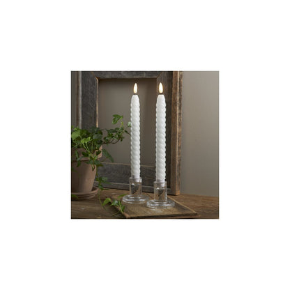 Flamme antikljus tvinnad vit