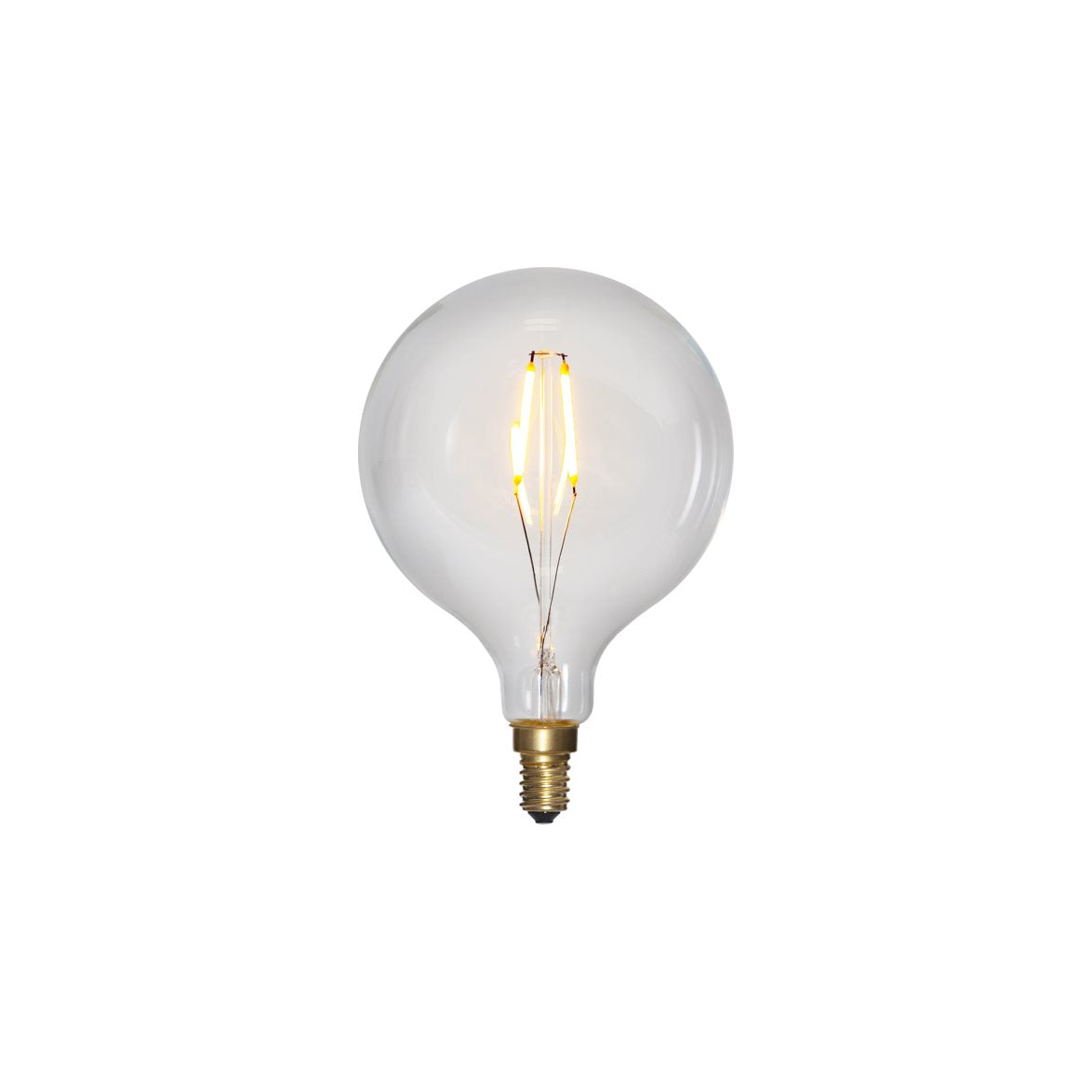 Glob LED E14 klar 95mm 100Lm 2100K dimbar