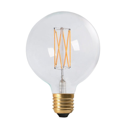 Glob LED E27 klar 125mm 280lm 2300K dimbar