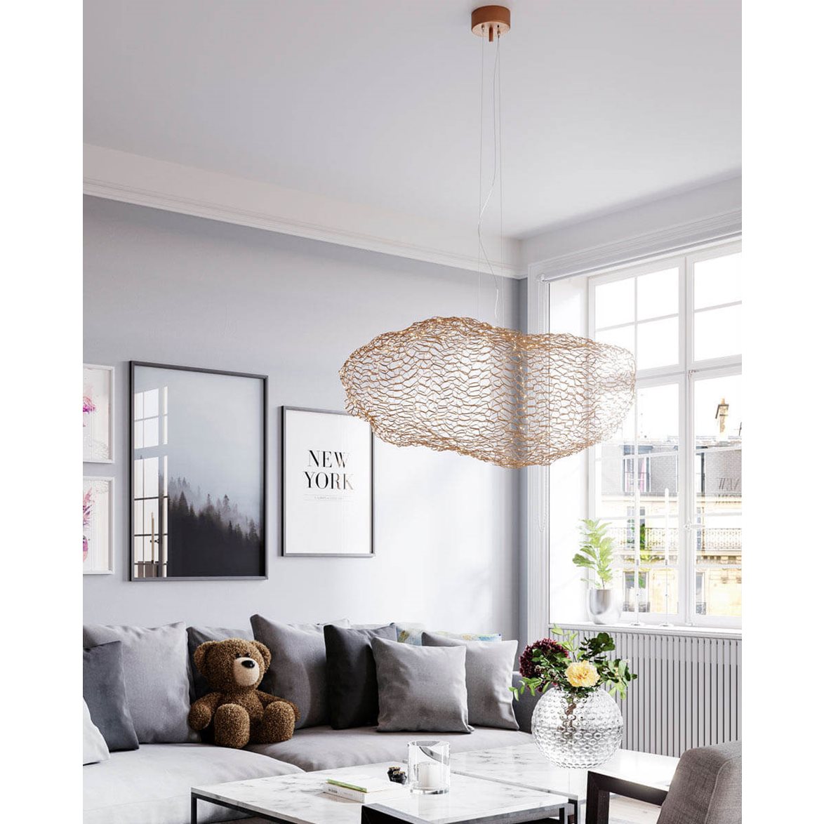 HAYDEN taklampa 75cm guld