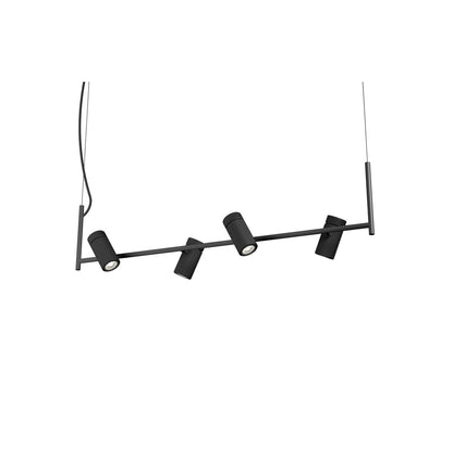 HOLDER linjär taklampa 4-lågig svart