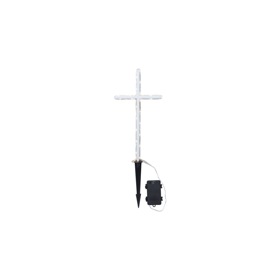 LED Gravljus GraveCross Vit