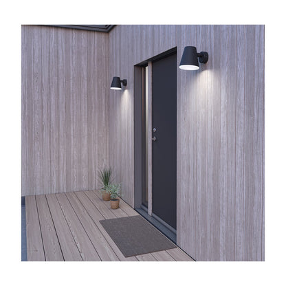 Mist utomhusvägglampa svartstruktur