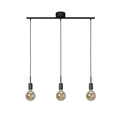 RILLE taklampa 3-lågig svart