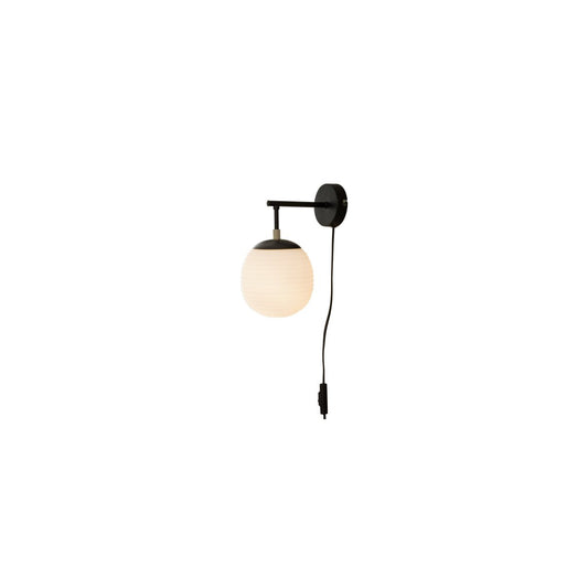 RILLE vägglampa , svart/opal