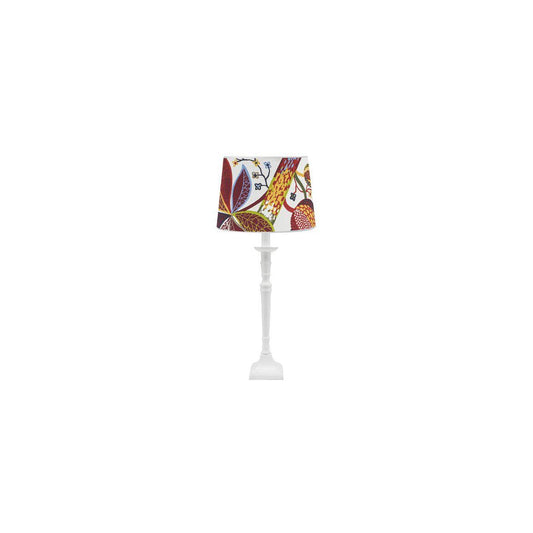 Salong bordslampa vit med lamskärm Fran Rost 55 cm