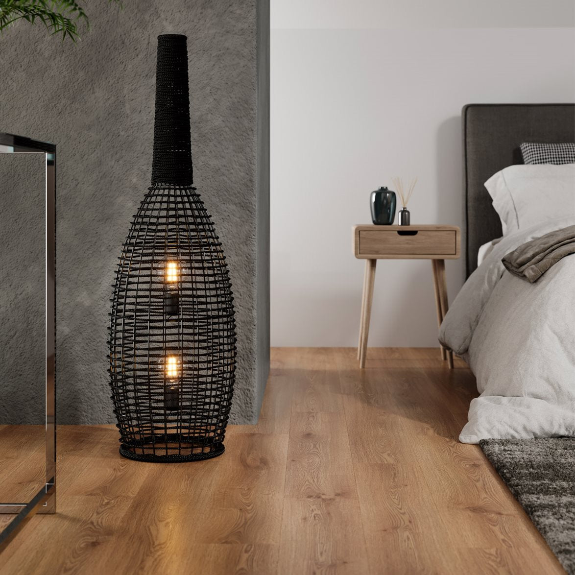 Seagrass golvlampa svart