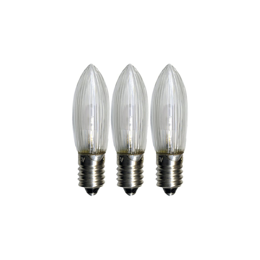 Topplampa LED 5lm klar 3-p